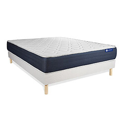 Avis ACTISOM Ensemble matelas Ressorts ensachés et Mémoire de forme ACTIFLEX SLEEP 140x200 5zones de confort + sommier KIT blanc