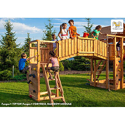 Avis Aire de jeux en bois Rainbow Fortress Tip multiactivités de Fungoo