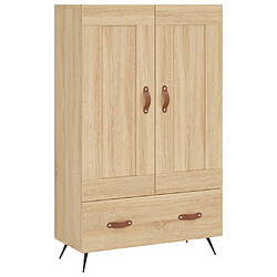 vidaXL Buffet haut chêne sonoma 69,5x31x115 cm bois d'ingénierie