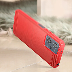 Avizar Coque pour Xiaomi Redmi Note 12 4G et 5G Renforcée Souple Carbone Brossé Rouge pas cher