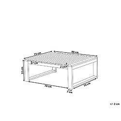 Avis Beliani Table de jardin 90 x 75 cm Bois foncé TIMOR