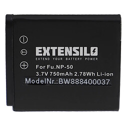 Vhbw EXTENSILO 3x Batteries compatible avec Fuji / Fujifilm FinePix F50fd, F300 EXR, F500 EXR appareil photo, reflex numérique (750mAh, 3,7V, Li-ion)