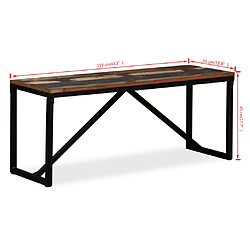 vidaXL Banc 110 x 35 x 45 cm Bois de récupération massif pas cher