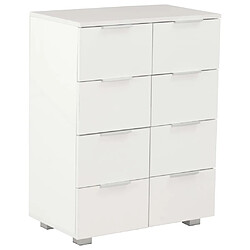 Maison Chic Commode Buffet - Meuble de rangement Blanc brillant 60x35x80 cm Bois d'ingénierie -GKD40726