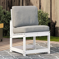 Maison Chic Chaise de jardin,Fauteuil Chaise de terrasse,Chaise d’extérieur blanc 50,5x55x77 cm bois de pin massif -GKD36616