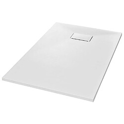 vidaXL Bac de douche SMC Blanc 120 x 70 cm