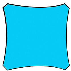 Provence Outillage Voile d'ombrage carrée bleu azur 5m x 5m