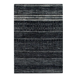 Thedecofactory VINTAGE IN&OUT - Tapis intérieur-extérieur vintage bleu noir 160x230 