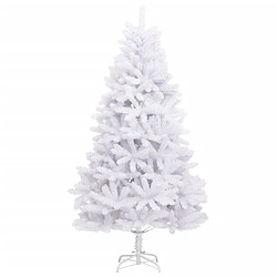 vidaXL Sapin de Noël artificiel à charnières avec support blanc 240 cm