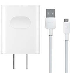 Wewoo Pour Smartphones et tablettes blanc banque de puissance casque d'écoute Bluetooth avec câble de charge Micro USB vers USB, 100-240 V de large tension, prise américaine Huawei Portable 5V 2A Chargeur de port USB unique