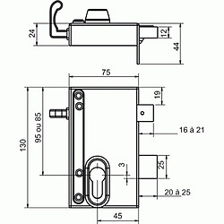 Avis Metalux Gamme ND10 entraxe réglable horizontale à tirage