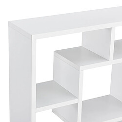 Helloshop26 Étagère meuble mural design flottante stylée 8 compartiments de rangement 85 cm blanc 03_0005851