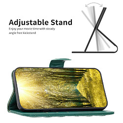 Etui en PU BINFEN COLOR anti-chute, motif losange avec support pour votre Samsung Galaxy S23 Ultra - vert