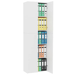 Avis vidaXL Armoire de bureau Blanc 60 x 32 x 190 cm Bois d'ingénierie