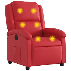 Maison Chic Fauteuil de massage inclinable,Fauteuil luxe de relaxation rouge similicuir -MN90570