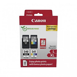 Pack de 2 cartouches d'encre 5224B013 Noir et couleurs L/XL Marque Canon + 50 Papier photo (5224B013)