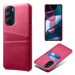 Coque en TPU + PU avec porte-cartes rose pour votre Motorola Edge X30