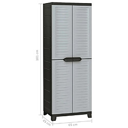 vidaXL Armoire en plastique 65x45x181 cm pas cher