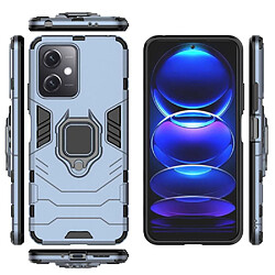 Htdmobiles Coque pour Xiaomi Poco X5 5G / Redmi Note 12 5G - housse etui rigide anti choc + film ecran - BLEU FONCE