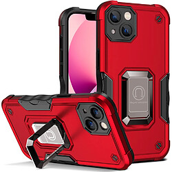 Coque en TPU anti-rayures avec béquille rouge pour iPhone 13 6.1 pouces