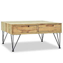 Maison Chic Table basse,Table Console Table d'appoint, Table pour salon 80 x 80 x 40 cm Teck massif -MN70446