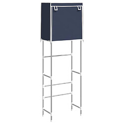 vidaXL Support de rangement 2 niveaux sur toilette Bleu 56x30x170 cm