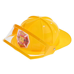 Casque De Sécurité Pompier De Simulation Réglable Pompier Chapeau Chapeau Jouet Jaune pas cher