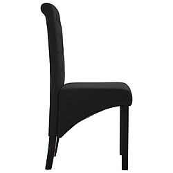 Avis vidaXL Chaises à manger lot de 4 noir tissu