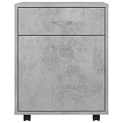 Avis vidaXL Armoire à roulettes Gris béton 45x38x54 cm Bois d’ingénierie