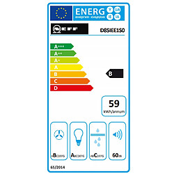 Hotte décorative murale 90cm 60db b 399m3/h inox/verre - d85iee1s0 - NEFF