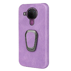 Coque en TPU + PU anti-chocs avec béquille à anneau rotatif, violet pour votre Nokia 5.4