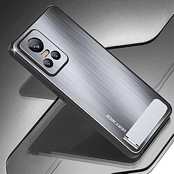 Coque en TPU + alliage d'aluminium avec béquille pour votre Realme GT Neo3 - argent