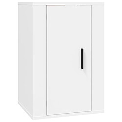 Helloshop26 Ensemble de meubles armoire buffet TV télévision salon chambre séjour 3 pièces bois d'ingénierie blanc 02_0024479