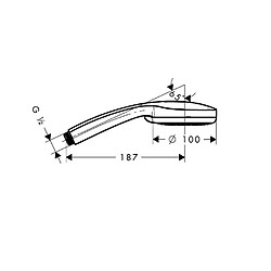 Hansgrohe - Douchette 3 jets EcoSmart 9 l/min chromé Croma 100 - 28538000 pas cher