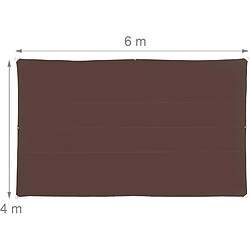 Helloshop26 Voile d'ombrage rectangle 4 x 6 m brun 13_0002932_4