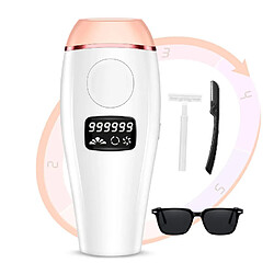 Chrono Épilation, appareil d'épilation IPL 999 999 épilation pour femme avec 2 modes de flash épilateur indolore, blanc