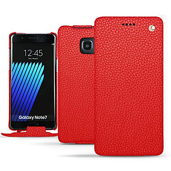 Housse cuir Samsung Galaxy Note 7 - Rabat vertical - Tomate ( Pantone #a61715 ) - NOREVE