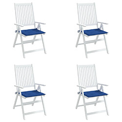 Avis vidaXL Coussins de chaise de jardin lot de 4 bleu royal 40x40x3 cm