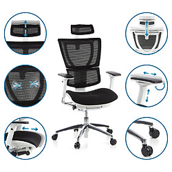 Avis Siège de bureau / Siège de direction ERGOHUMAN SLIM, assise en tissu /Dossier maille noir hjh OFFICE