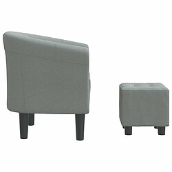 Acheter Maison Chic Fauteuil cabriolet et repose-pieds,Fauteuil luxe pour relax gris clair tissu -MN92280