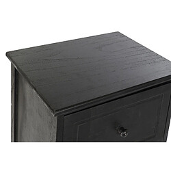 Acheter Commode en bois Paulownia noir avec 3 tiroirs - Largeur 45 x Hauteur 91 x Profondeur 35cm -PEGANE-