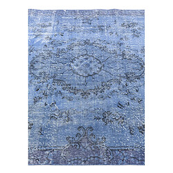 Vidal Tapis de laine 284x180 Bleu Ultra Vintage pas cher