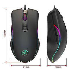 Universal Gaming Mouse 6400DPI Ergonomic Hand Grip RGB Backlit Optical Wired Gaming Mouse