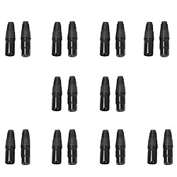 10x Paires 3Pin XLR Jack Connecteur Femêlle À Mâle Plug Audio Microphone Audio