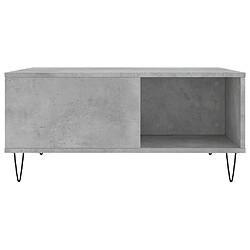 Acheter Maison Chic Table basse,Table Console Table d'appoint, Table pour salon gris béton 80x80x36,5 cm bois d'ingénierie -MN51992