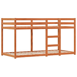 Vidaxl Lit superposé avec rideaux rose 75x190 cm bois pin massif pas cher