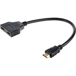 MaxLLTo ® 1080P HDMI Port Mâle vers 2 Femme 1 In 2 Out Splitter Adapter Cable Converter