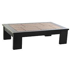 Pegane Table basse en bois d'acacia coloris naturel / noir - longueur 100 x profondeur 60 x hauteur 30 cm