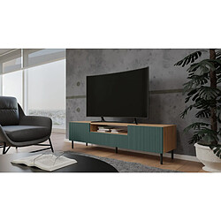 Acheter Vivaldi Meuble TV Camilla Chene Artisan Vert 160 cm