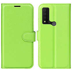 Etui en PU texture litchi avec support, vert pour votre TCL 30 V 5G